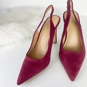 Express suede heels